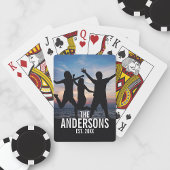 Personalisiertes Foto mit Familienname Spielkarten