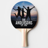 Personalisiertes Foto mit Familienname Tischtennis Schläger (Vorderseite)
