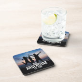 Personalisiertes Foto mit Familienname Untersetzer (Rechte Seite)