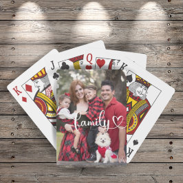 Personalisiertes Foto mit Family Script-Overlay Spielkarten