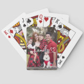 Personalisiertes Foto mit Family Script-Overlay Spielkarten (Rückseite)