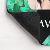 Personalisiertes Foto mit grüner Blüte Mousepad (Ecke)