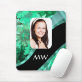Personalisiertes Foto mit grüner Blüte Mousepad (Mit Mouse)