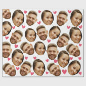 Personalisiertes Foto mit Herzstück Geschenkpapier (Flach)