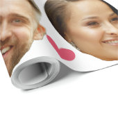 Personalisiertes Foto mit Herzstück Geschenkpapier (Rolleneckpunkt)
