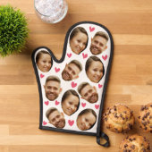 Personalisiertes Foto mit Herzstück Ofenhandschuh (Oben unten)