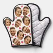 Personalisiertes Foto mit Herzstück Ofenhandschuh (Vorderseite/Rückseite)