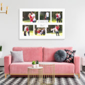 Personalisiertes Foto mit sechs Fotos Leinwanddruck (Insitu (Wohnzimmer))