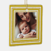 Personalisiertes Foto mit Vintagem Goldenen Rahmen Keramikornament (Rechts)
