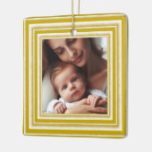 Personalisiertes Foto mit Vintagem Goldenen Rahmen Keramikornament (Links)