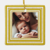 Personalisiertes Foto mit Vintagem Goldenen Rahmen Keramikornament (Vorderseite)