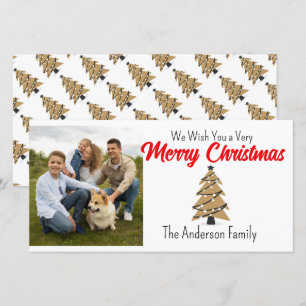 Personalisiertes Foto mit Weihnachtsbäumen Feiertagskarte