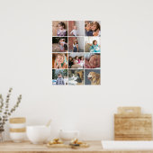 Personalisiertes Foto mit zwölf Fotos Poster (Küche)