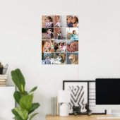Personalisiertes Foto mit zwölf Fotos Poster (Heimbüro)