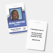 Personalisiertes Foto Mitarbeiter-Abzeichen Ausweis (Vorder- & Rückseite)