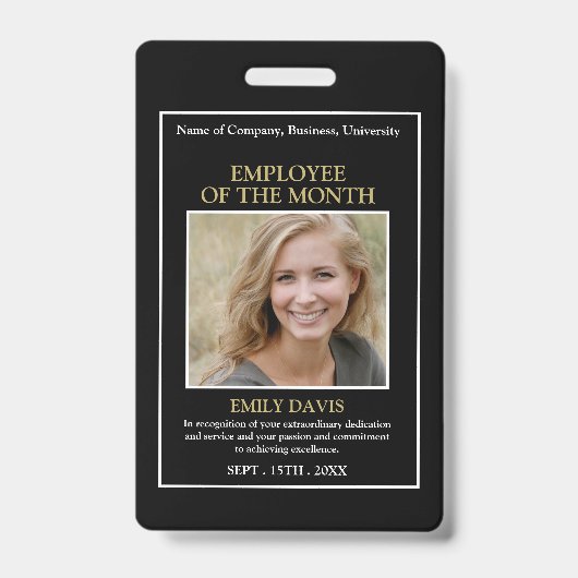 Personalisiertes Foto - Mitarbeiter-Auszeichnung Ausweis (Vorderseite)