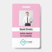 Personalisiertes Foto-Mitarbeiter-Logo-Abzeichen Ausweis (Vorderseite)