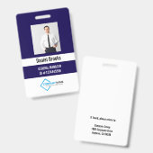 Personalisiertes Foto-Mitarbeiter-Logo-Abzeichen Ausweis (Vorder- & Rückseite)