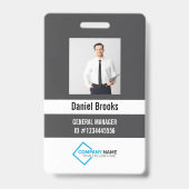 Personalisiertes Foto-Mitarbeiter-Logo-Abzeichen Ausweis (Vorderseite)