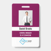 Personalisiertes Foto-Mitarbeiter-Logo-Abzeichen Ausweis (Vorderseite)