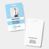 Personalisiertes Foto-Mitarbeiter-Logo-Abzeichen Ausweis (Vorder- & Rückseite)