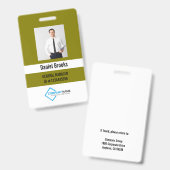Personalisiertes Foto-Mitarbeiter-Logo-Abzeichen Ausweis (Vorder- & Rückseite)