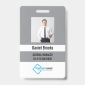 Personalisiertes Foto-Mitarbeiter-Logo-Abzeichen Ausweis (Vorderseite)