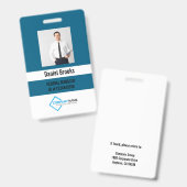 Personalisiertes Foto-Mitarbeiter-Logo-Abzeichen Ausweis (Vorder- & Rückseite)