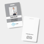 Personalisiertes Foto-Mitarbeiter-Logo-Abzeichen Ausweis (Vorder- & Rückseite)