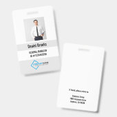 Personalisiertes Foto-Mitarbeiter-Logo-Abzeichen Ausweis (Vorder- & Rückseite)