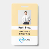 Personalisiertes Foto-Mitarbeiter-Logo-Abzeichen Ausweis (Vorderseite)