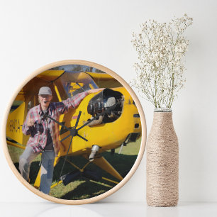 Personalisiertes Foto, modern, einfach, Minimalist Uhr