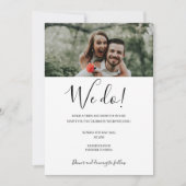 Personalisiertes Foto Moderne Hochzeit tun wir Einladung (Vorderseite)