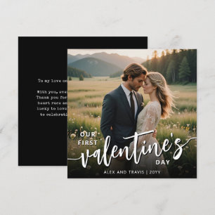 Personalisiertes Foto Modernes Erstes Valentinstag Feiertagskarte