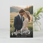 Personalisiertes Foto Modernes Erstes Valentinstag Karte (Stehend Vorderseite)