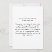 Personalisiertes Foto Modernes Erstes Valentinstag Karte (Rückseite)