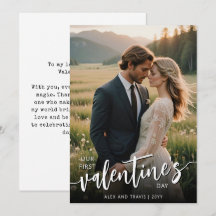 Personalisiertes Foto Modernes Erstes Valentinstag