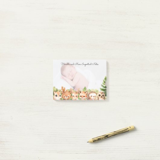 Personalisiertes Foto Modernes Post-it Klebezettel (Auf Schreibtisch)