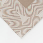 Personalisiertes Foto Modernes Taupe Brown einziga Fleecedecke (Ecke)