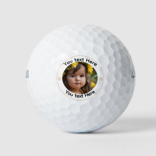 Personalisiertes Foto Modernes Template Golfer ers Golfball (Vorderseite)