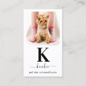 Personalisiertes Foto Monogram QR Code Social Medi Visitenkarte (Vorderseite)