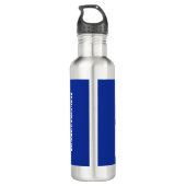 Personalisiertes Foto Monogram SPORN Edelstahlflasche (Rückseite)