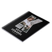 Personalisiertes Foto-Monogramm-Notizbuch Notizblock (Linke Seite)