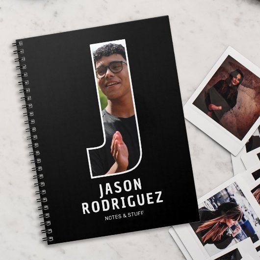 Personalisiertes Foto-Monogramm-Notizbuch Notizblock