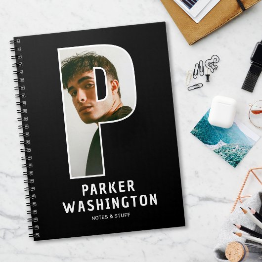 Personalisiertes Foto-Monogramm-Notizbuch Notizblock