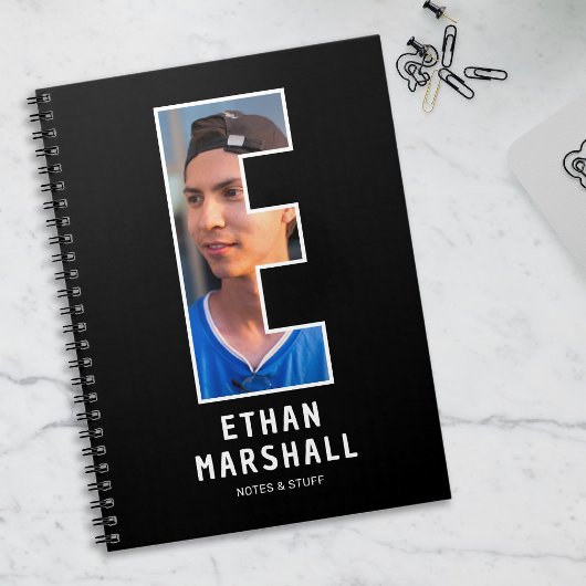 Personalisiertes Foto-Monogramm-Notizbuch Notizblock