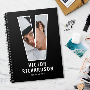Personalisiertes Foto-Monogramm-Notizbuch Notizblock