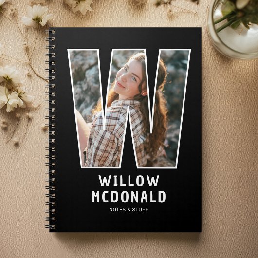 Personalisiertes Foto-Monogramm-Notizbuch Notizblock