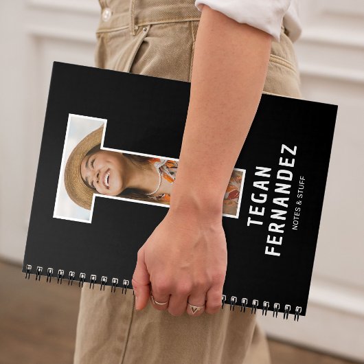 Personalisiertes Foto-Monogramm-Notizbuch Notizblock