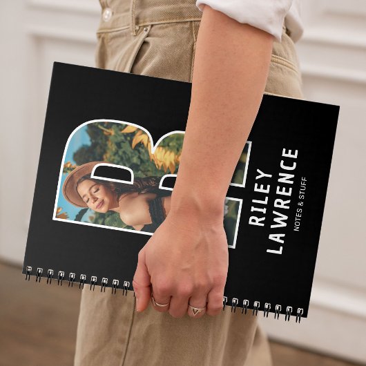 Personalisiertes Foto-Monogramm-Notizbuch Notizblock